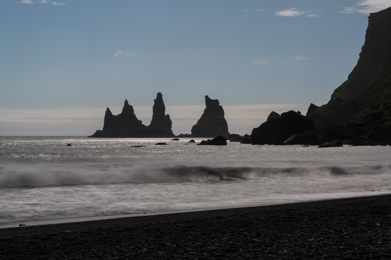 Plage de sable noir à Vik